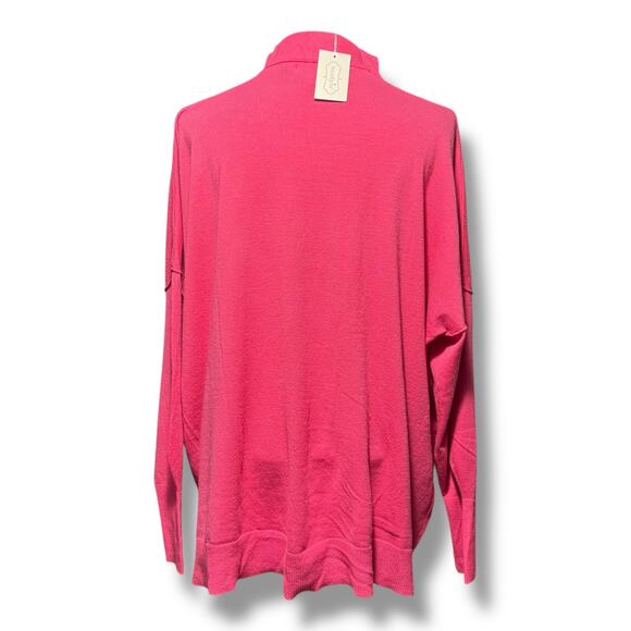 Mud Pie Rivers Mock Neck Sweater OSFM Pink - Picture 6 of 8